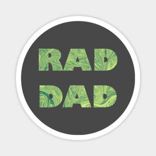 Rad Dad Green Swirl Magnet